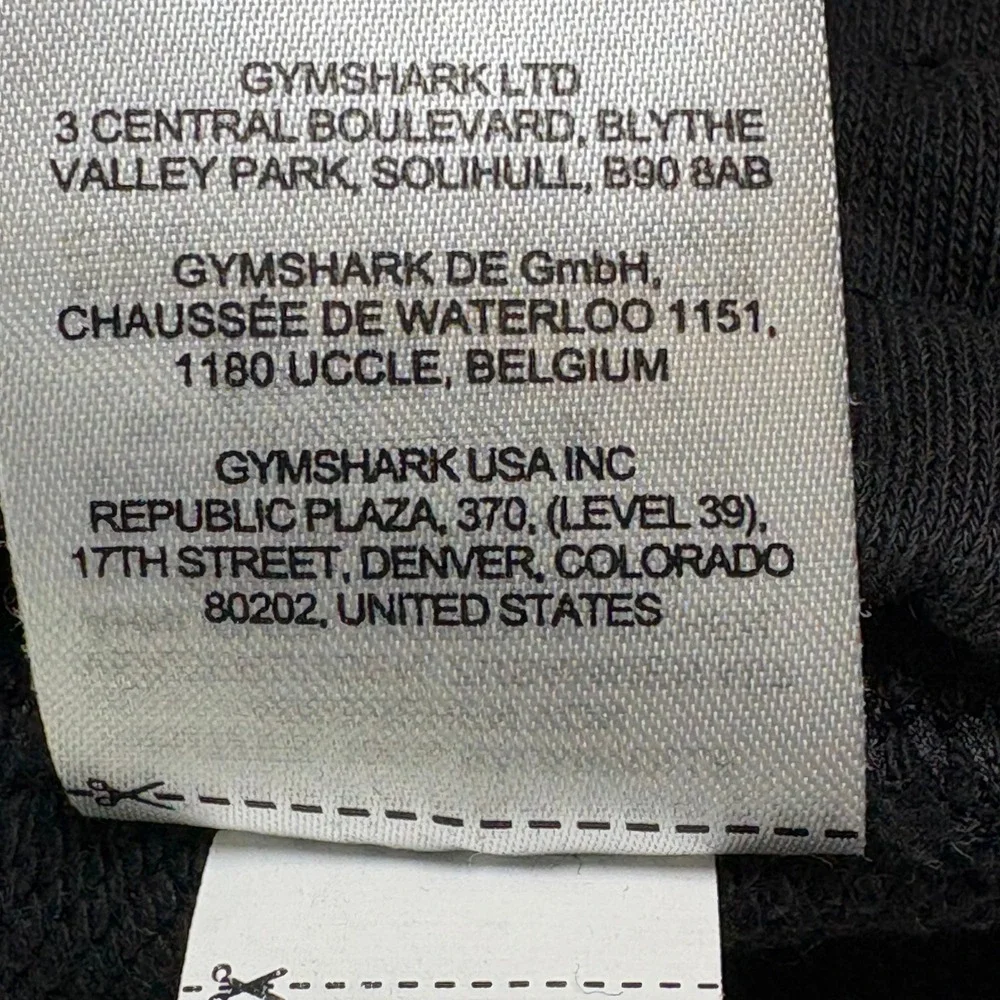 Gymshark Mens Black Tapered Joggers Sweatpants Medium A3A9K Cotton Panelled‎